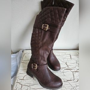 Global Win 7.5 Tall Brown Boots Like-New Condition
